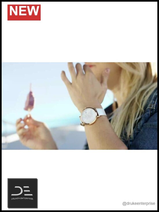 38mm Oversized Watch with Interchangeable Leather Band - Large Easy to Read main image 5
